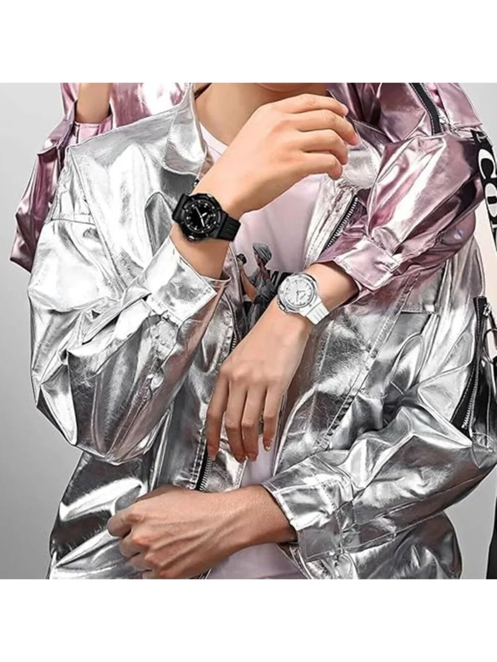 Men's White Analog Quartz Silicone Waterproof Geometric Design Classic Watch